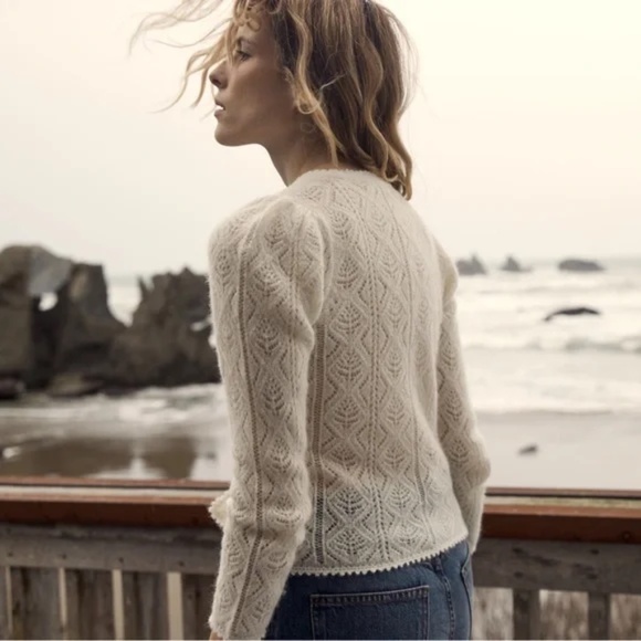 DÔEN Chandel Alpaca Blend Cardigan Jasmine Flower XS - Picture 2 of 13